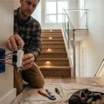 3 way switch wiring diagram installation in a residential hallway