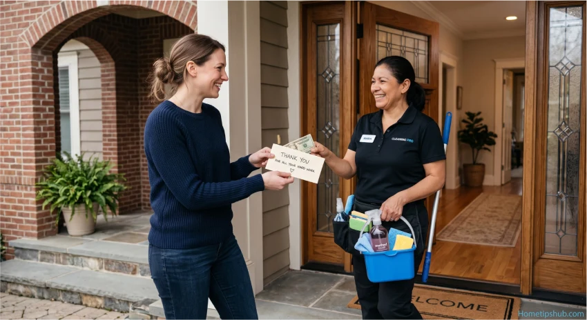 How much should you tip house cleaners after a cleaning service