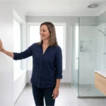 Mold resistant paint protecting modern bathroom walls from moisture and mildew