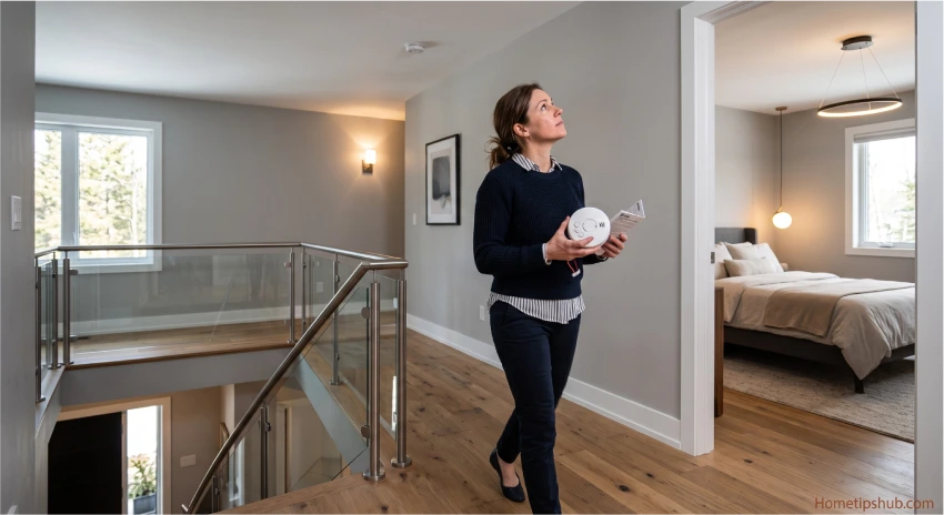 Room-by-room smoke detector placement inside a house