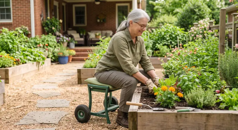 Raised garden bed makes gardening easier for seniors
