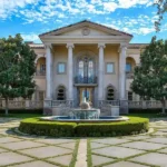 Britney Spears house exterior in Thousand Oaks California featuring Mediterranean villa architecture