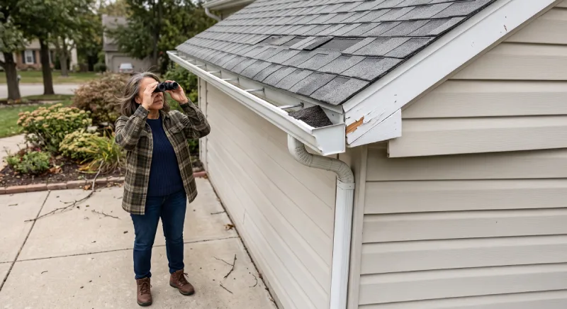 Common signs of wind damage including missing shingles and gutter granules