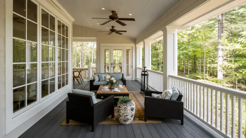 Craftsman-inspired interior representing the style discussed in the Steven Furtick home article