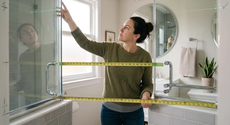 Measuring shower door opening for accurate shower door sizes