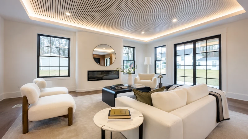 Jayson Tatum House featuring a luxury modern mansion exterior with elegant architecture, premium landscaping, and twilight lighting.