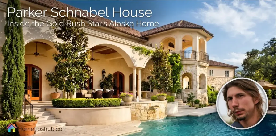 Parker Schnabel House in Haines Alaska showing its practical rustic design and mountain surroundings.