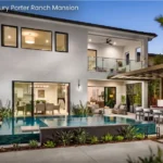 Ryan Garcia House exterior view with infinity pool in Porter Ranch, California