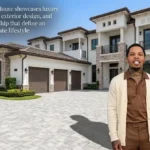 Gervonta Davis House featuring a stunning luxury mansion exterior with modern architecture and elegant landscaping