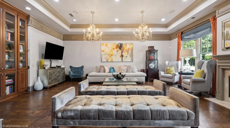 Luxury Features Inside Kevin Durant's Home shown in a celebrity home interior
