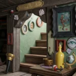 Mr Krabs House shown as an anchor-shaped residence in Bikini Bottom