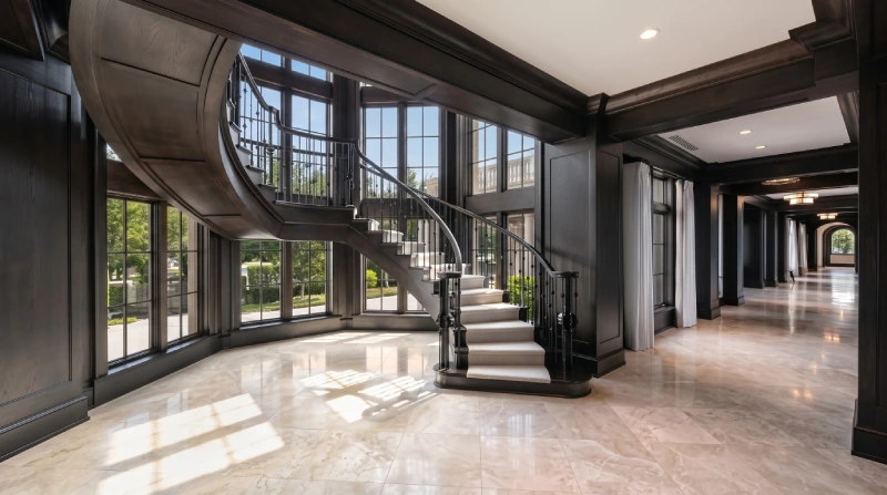 Luxury features inside Tom Brady's home, showing the modern waterfront estate